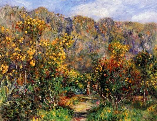 Landscape with Mimosas - 1912 by Pierre Auguste Renoir